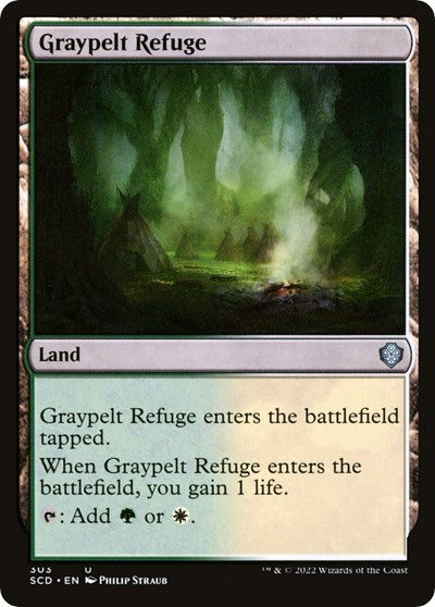 2022 Magic: The Gathering: Starter Commander Decks (SCD) - Graypelt Refuge (#303, Uncommon) (, Near Mint)