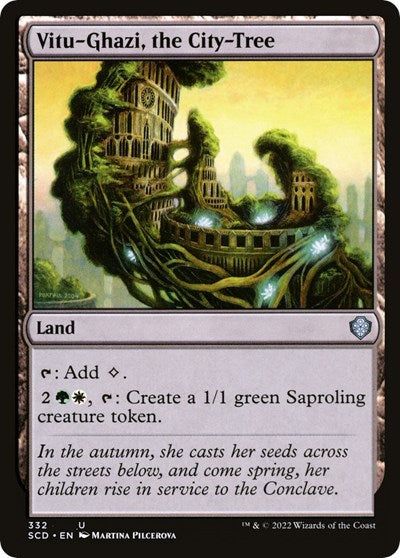2022 Magic: The Gathering: Starter Commander Decks (SCD) - Vitu Ghazi the City Tree (#332, Uncommon) (, Near Mint)