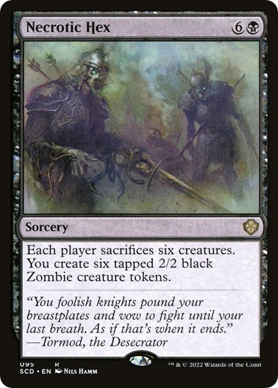 2022 Magic: The Gathering: Starter Commander Decks (SCD) - Necrotic Hex (#95, Rare) (, Near Mint)