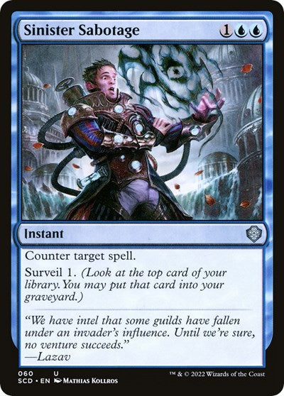 2022 Magic: The Gathering: Starter Commander Decks (SCD) - Sinister Sabotage (#60, Uncommon) (, Near Mint)