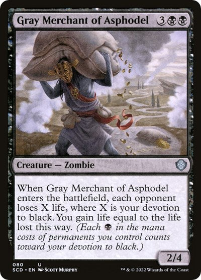 2022 Magic: The Gathering: Starter Commander Decks (SCD) - Gray Merchant of Asphodel (#80, Uncommon) (, Near Mint)