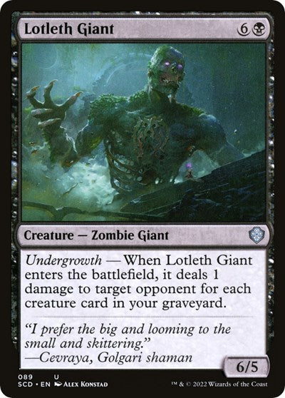 2022 Magic: The Gathering: Starter Commander Decks (SCD) - Lotleth Giant (#89, Uncommon) (, Near Mint)