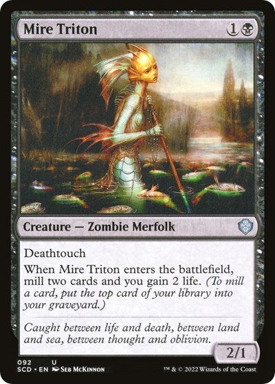 2022 Magic: The Gathering: Starter Commander Decks (SCD) - Mire Triton (#92, Uncommon) (, Near Mint)
