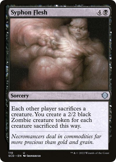 2022 Magic: The Gathering: Starter Commander Decks (SCD) - Syphon Flesh (#110, Uncommon) (, Near Mint)