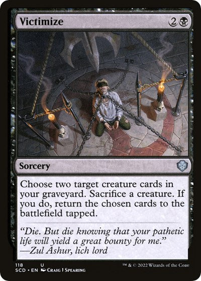 2022 Magic: The Gathering: Starter Commander Decks (SCD) - Victimize (#118, Uncommon) (, Near Mint)