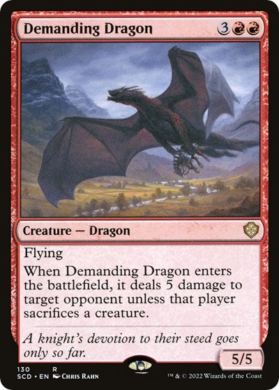 2022 Magic: The Gathering: Starter Commander Decks (SCD) - Demanding Dragon (#130, Rare) (, Near Mint)
