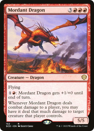 2022 Magic: The Gathering: Starter Commander Decks (SCD) - Mordant Dragon (#152, Rare) (, Near Mint)
