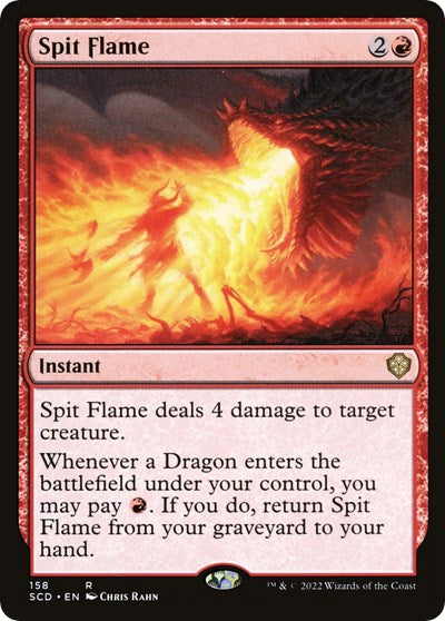 2022 Magic: The Gathering: Starter Commander Decks (SCD) - Spit Flame (#158, Rare) (, Near Mint)