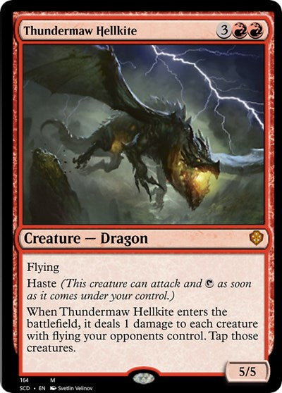 2022 Magic: The Gathering: Starter Commander Decks (SCD) - Thundermaw Hellkite (#164, Mythic Rare) (, Near Mint)