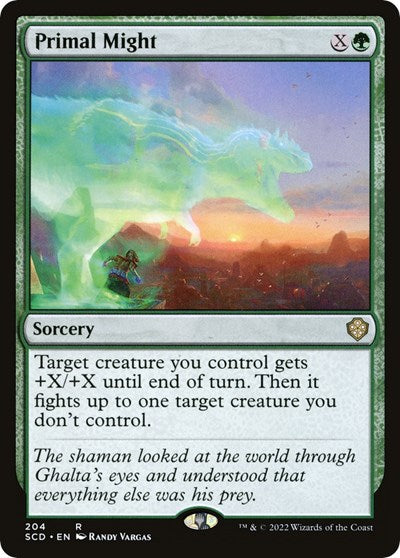 2022 Magic: The Gathering: Starter Commander Decks (SCD) - Primal Might (#204, Rare) (, Near Mint)