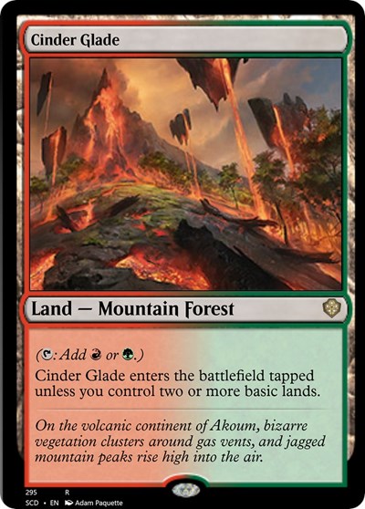 2022 Magic: The Gathering: Starter Commander Decks (SCD) - Cinder Glade (#295, Rare) (, Near Mint)