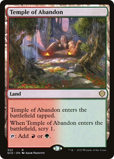 2022 Magic: The Gathering: Starter Commander Decks (SCD) - Temple of Abandon (#323, Rare) (, Near Mint)