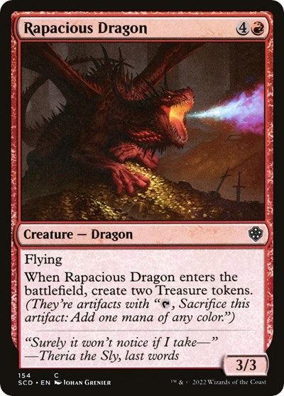 2022 Magic: The Gathering: Starter Commander Decks (SCD) - Rapacious Dragon (#154, Common) (, Near Mint)
