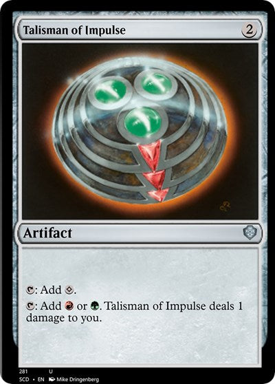 2022 Magic: The Gathering: Starter Commander Decks (SCD) - Talisman of Impulse (#281, Uncommon) (, Near Mint)