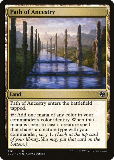 2022 Magic: The Gathering: Starter Commander Decks (SCD) - Path of Ancestry (#312, Common) (, Near Mint)