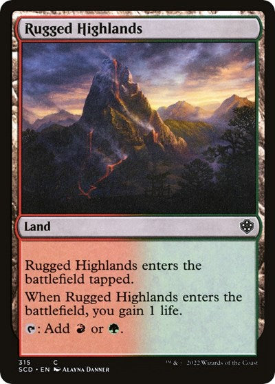2022 Magic: The Gathering: Starter Commander Decks (SCD) - Rugged Highlands (#315, Common) (, Near Mint)