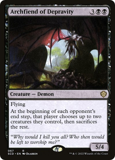 2022 Magic: The Gathering: Starter Commander Decks (SCD) - Archfiend of Depravity (#67, Rare) (, Near Mint)