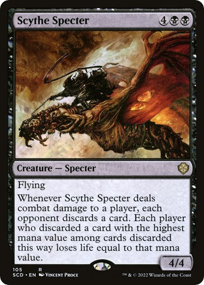 2022 Magic: The Gathering: Starter Commander Decks (SCD) - Scythe Specter (#105, Rare) (, Near Mint)