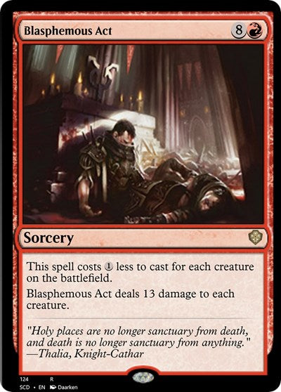 2022 Magic: The Gathering: Starter Commander Decks (SCD) - Blasphemous Act (#124, Rare) (, Near Mint)