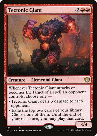 2022 Magic: The Gathering: Starter Commander Decks (SCD) - Tectonic Giant (#161, Rare) (, Near Mint)