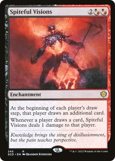 2022 Magic: The Gathering: Starter Commander Decks (SCD) - Spiteful Visions (#245, Rare) (, Near Mint)