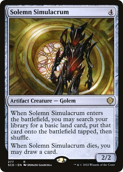 2022 Magic: The Gathering: Starter Commander Decks (SCD) - Solemn Simulacrum (#277, Rare) (, Near Mint)