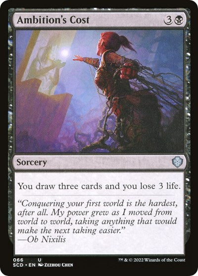 2022 Magic: The Gathering: Starter Commander Decks (SCD) - Ambitions Cost (#66, Uncommon) (, Near Mint)