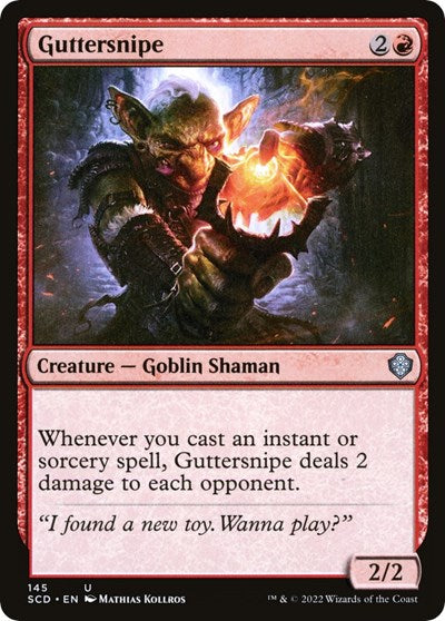 2022 Magic: The Gathering: Starter Commander Decks (SCD) - Guttersnipe (#145, Uncommon) (, Near Mint)