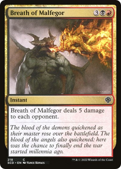 2022 Magic: The Gathering: Starter Commander Decks (SCD) - Breath of Malfegor (#218, Common) (, Near Mint)
