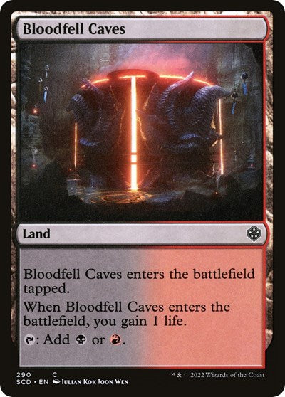 2022 Magic: The Gathering: Starter Commander Decks (SCD) - Bloodfell Caves (#290, Common) (, Near Mint)