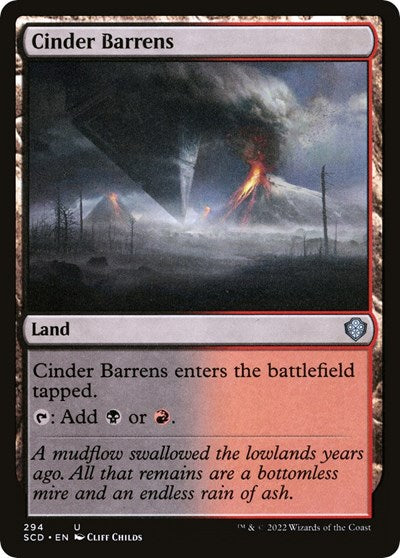 2022 Magic: The Gathering: Starter Commander Decks (SCD) - Cinder Barrens (#294, Uncommon) (, Near Mint)