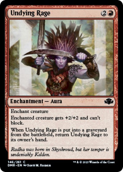 2023 Magic: The Gathering: Dominaria Remastered (DMR) - Undying Rage (#146, Common) (, Lightly Played)