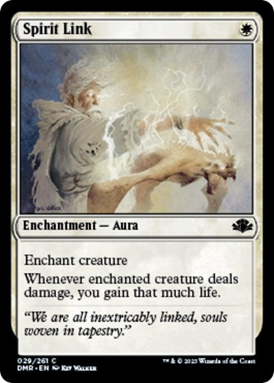 2023 Magic: The Gathering: Dominaria Remastered (DMR) - Spirit Link (#29, Common) (, Lightly Played)