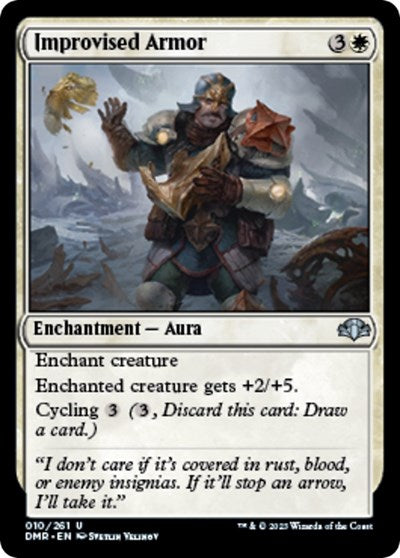 2023 Magic: The Gathering: Dominaria Remastered (DMR) - Improvised Armor (#10, Uncommon) (, Lightly Played)