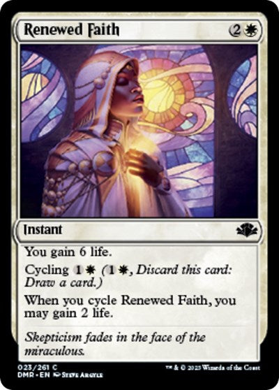 2023 Magic: The Gathering: Dominaria Remastered (DMR) - Renewed Faith (#23, Common) (, Lightly Played)