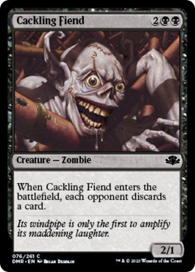 2023 Magic: The Gathering: Dominaria Remastered (DMR) - Cackling Fiend (#76, Common) (, Lightly Played)