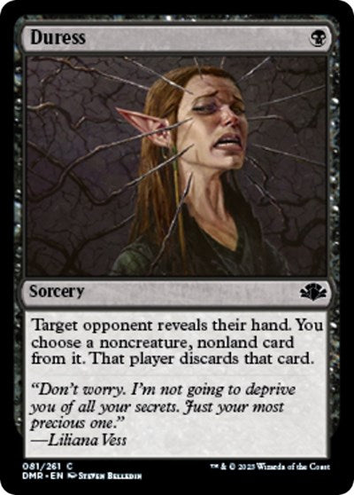 2023 Magic: The Gathering: Dominaria Remastered (DMR) - Duress (#81, Common) (, Lightly Played)
