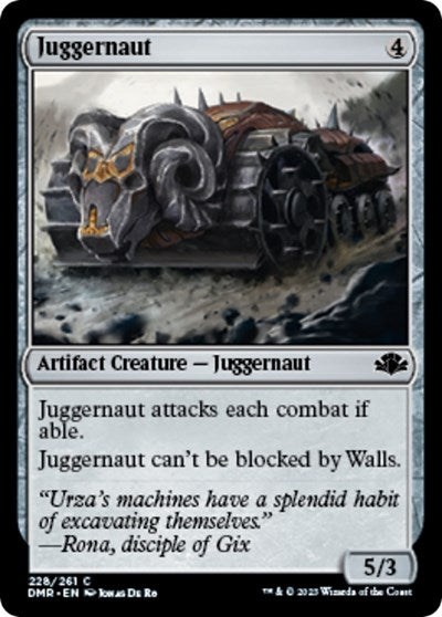 2023 Magic: The Gathering: Dominaria Remastered (DMR) - Juggernaut (#228, Common) (, Lightly Played)