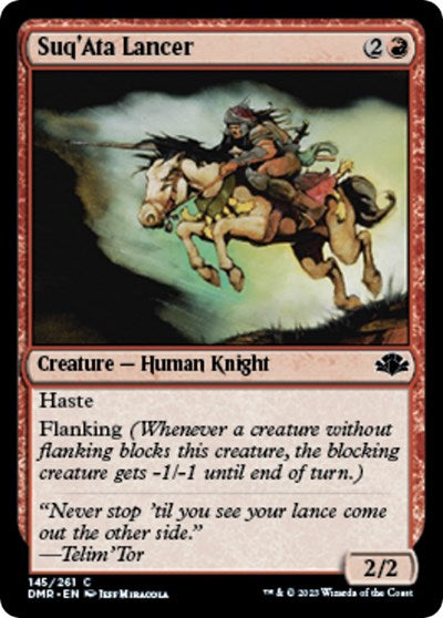 2023 Magic: The Gathering: Dominaria Remastered (DMR) - SuqAta Lancer (#145, Common) (, Lightly Played)