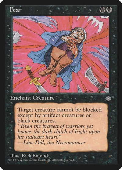 1995 Magic: The Gathering: Ice Age (ICE) - Fear (#124, Common) (, Lightly Played)