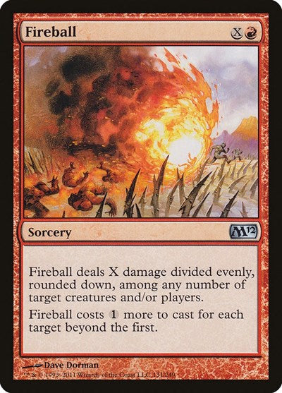 2011 Magic: The Gathering: Magic 2012 (M12) (M12) - Fireball (#131, Uncommon) (, Lightly Played)