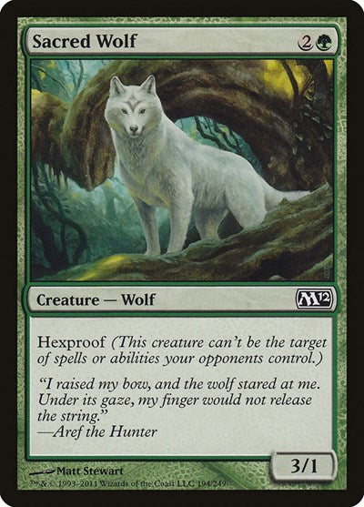 2011 Magic: The Gathering: Magic 2012 (M12) (M12) - Sacred Wolf (#194, Common) (, Near Mint)