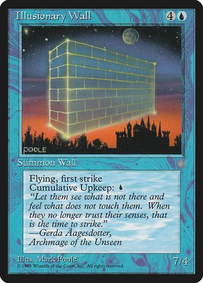 1995 Magic: The Gathering: Ice Age (ICE) - Illusionary Wall (#78, Common) (, Lightly Played)