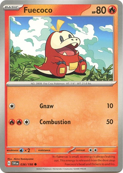2023 Pokemon: SV01: Scarlet & Violet Base Set (SVI) - Fuecoco (#036/198, Common) (, Near Mint)