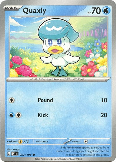 2023 Pokemon: SV01: Scarlet & Violet Base Set (SVI) - Quaxly (#052/198, Common) (, Near Mint)