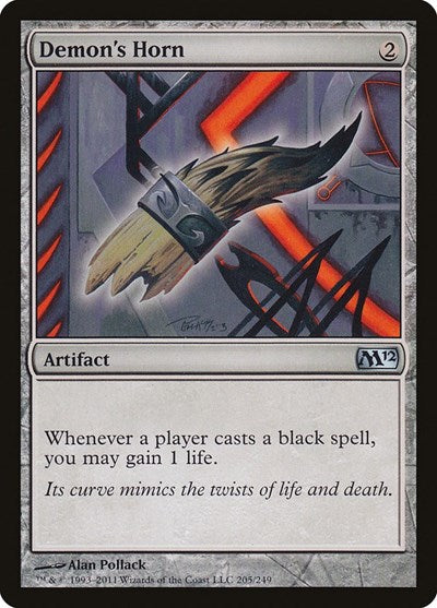 2011 Magic: The Gathering: Magic 2012 (M12) (M12) - Demons Horn (#205, Uncommon) (, Near Mint)