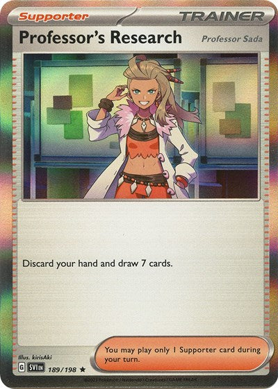 2023 Pokemon: SV01: Scarlet & Violet Base Set (SVI) - Professors Research 189 198 (#189/198, Rare) (Holofoil, Near Mint)
