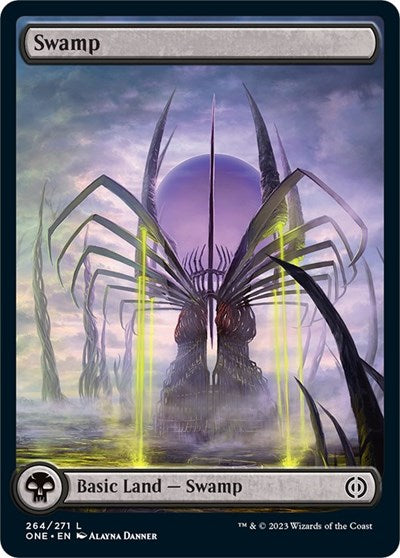 2023 Magic: The Gathering: Phyrexia: All Will Be One (ONE) - Swamp 264 Full Art (#264, Land) (, Near Mint)