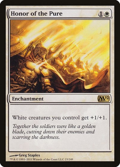 2011 Magic: The Gathering: Magic 2012 (M12) (M12) - Honor of the Pure (#23, Rare) (, Lightly Played)