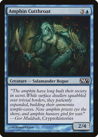2011 Magic: The Gathering: Magic 2012 (M12) (M12) - Amphin Cutthroat (#43, Common) (, Near Mint)